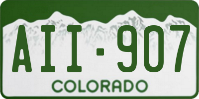 CO license plate AII907