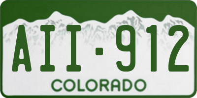 CO license plate AII912