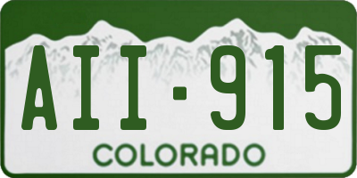 CO license plate AII915
