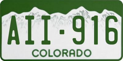 CO license plate AII916