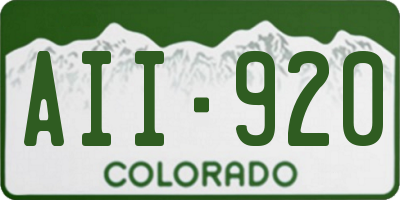 CO license plate AII920