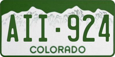 CO license plate AII924
