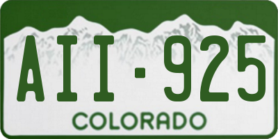 CO license plate AII925