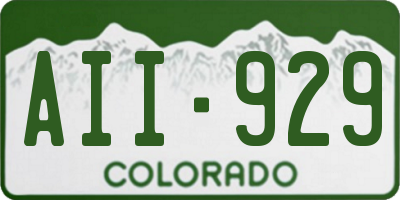 CO license plate AII929