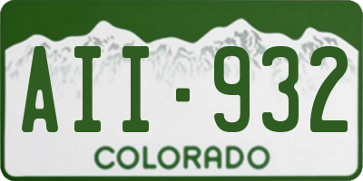 CO license plate AII932