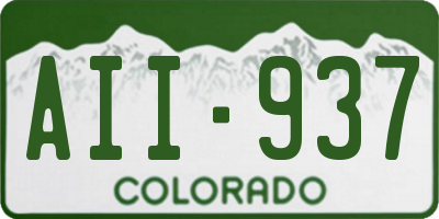 CO license plate AII937