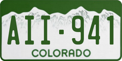 CO license plate AII941