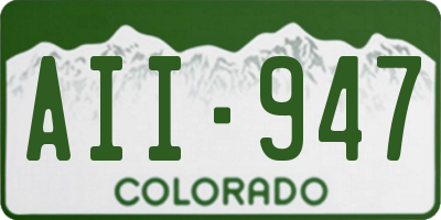 CO license plate AII947