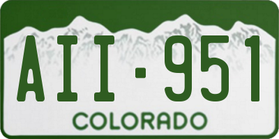 CO license plate AII951