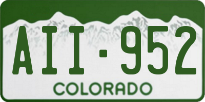 CO license plate AII952