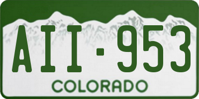 CO license plate AII953