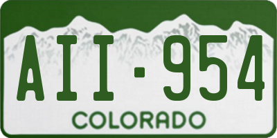 CO license plate AII954