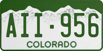 CO license plate AII956