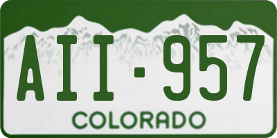 CO license plate AII957