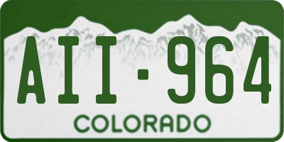 CO license plate AII964