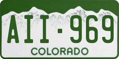 CO license plate AII969