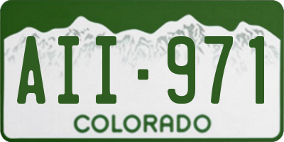 CO license plate AII971