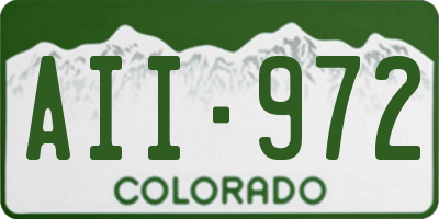 CO license plate AII972