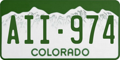 CO license plate AII974