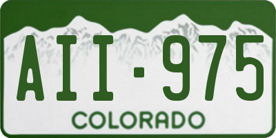 CO license plate AII975