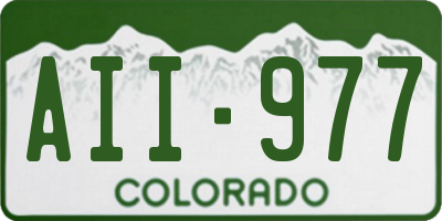 CO license plate AII977