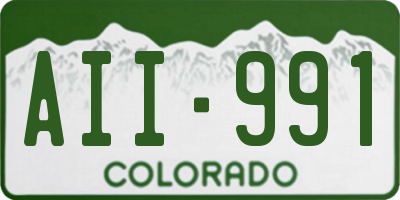 CO license plate AII991
