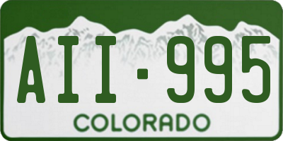 CO license plate AII995
