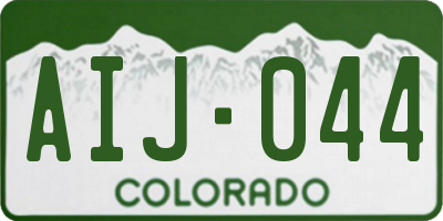 CO license plate AIJ044