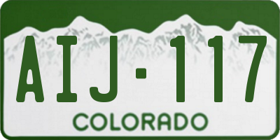 CO license plate AIJ117