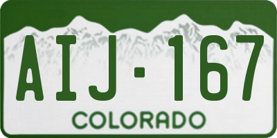 CO license plate AIJ167