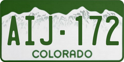 CO license plate AIJ172