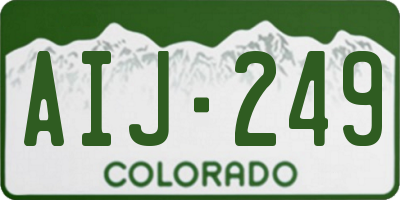CO license plate AIJ249