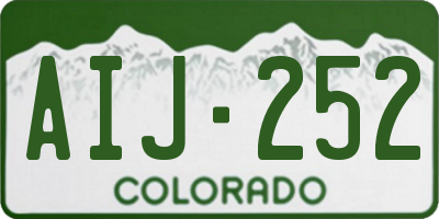 CO license plate AIJ252