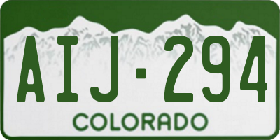 CO license plate AIJ294