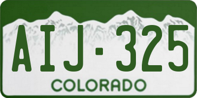 CO license plate AIJ325