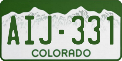 CO license plate AIJ331
