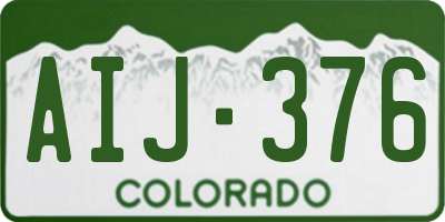 CO license plate AIJ376