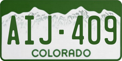 CO license plate AIJ409