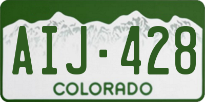 CO license plate AIJ428