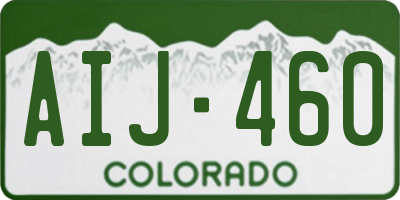 CO license plate AIJ460