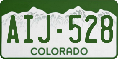 CO license plate AIJ528