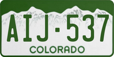 CO license plate AIJ537