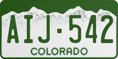 CO license plate AIJ542