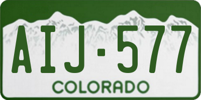 CO license plate AIJ577