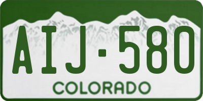 CO license plate AIJ580