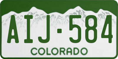 CO license plate AIJ584