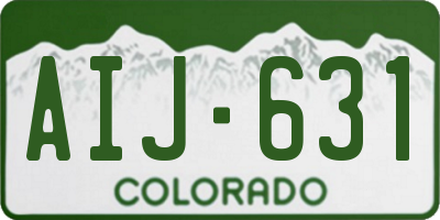 CO license plate AIJ631