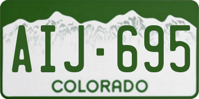 CO license plate AIJ695