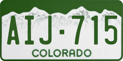 CO license plate AIJ715