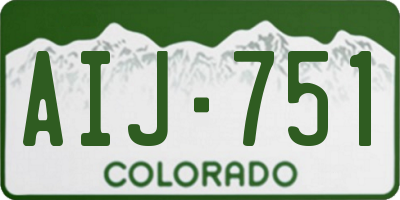 CO license plate AIJ751